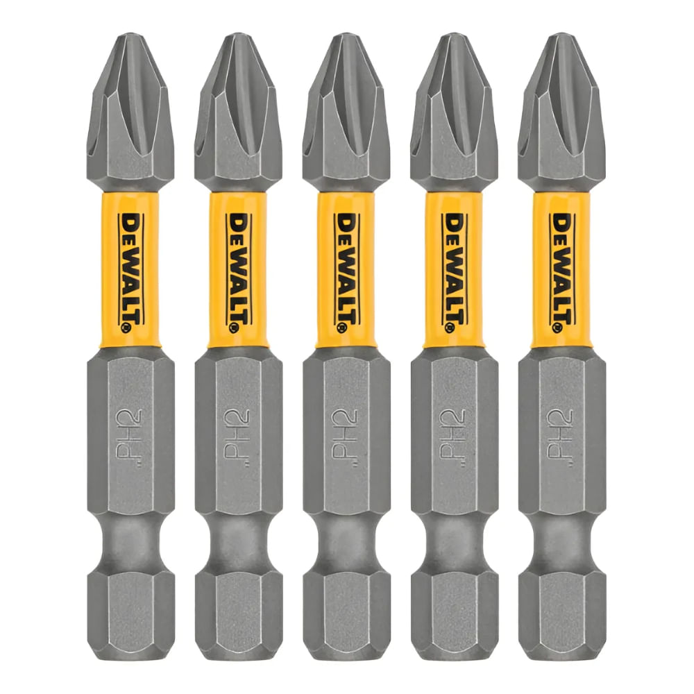 Jogo de Bits de Impacto PH2 50mm MaxFit com 5 Pecas DWAF2PH2-5H Dewalt